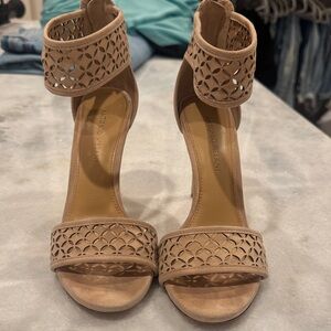 Antonio Melani Beige Cutout Heels